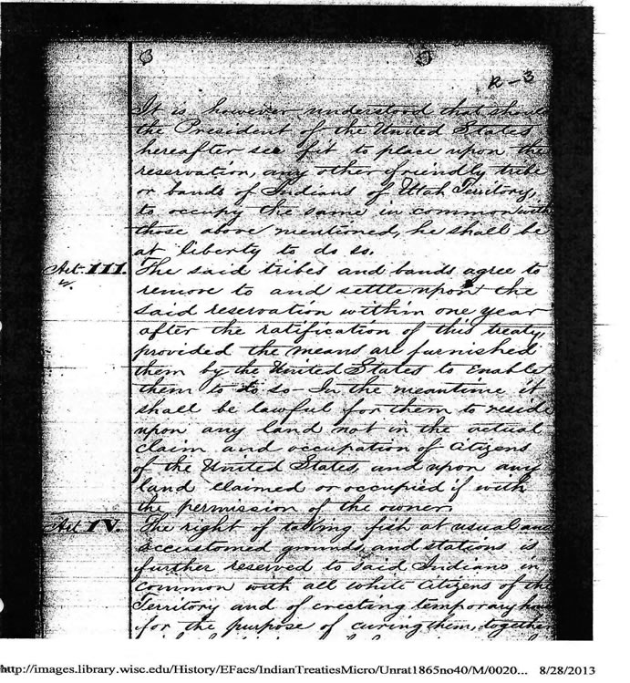 Spanish Fork Treaty Original